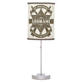 Old West Sheriff Deputy Rifles Badge Personalized Table Lamp (Front)