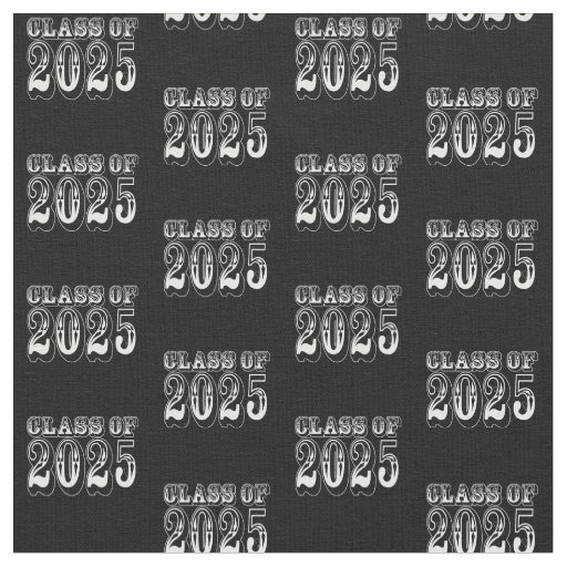 Old West Style Class of 2025 Graduation Fabric