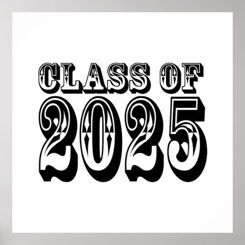 Old West Style Class of 2025 Poster