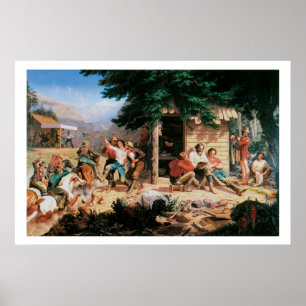 Old West Sunday Morning the Mines Art Print Poster