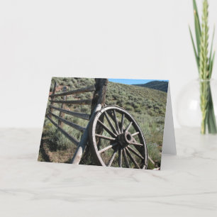 Old West Wagon Wheel Card