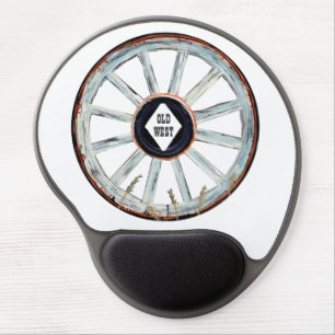 Old West Wagon Wheel Gel Mouse Pad