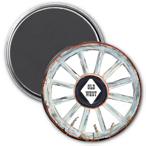 Old West Wagon Wheel Magnet