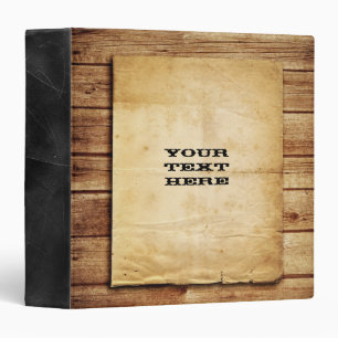 Old West Wood 3 Ring Binder