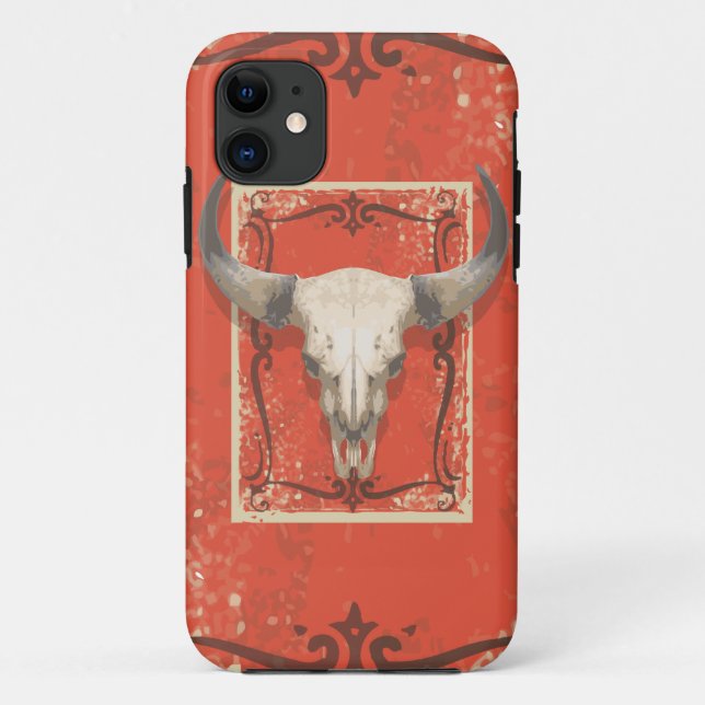 Old Western Cow Skull Case-Mate iPhone Case (Back)