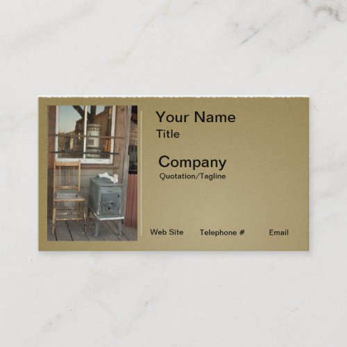 Old Western Town Store Porch Business Card