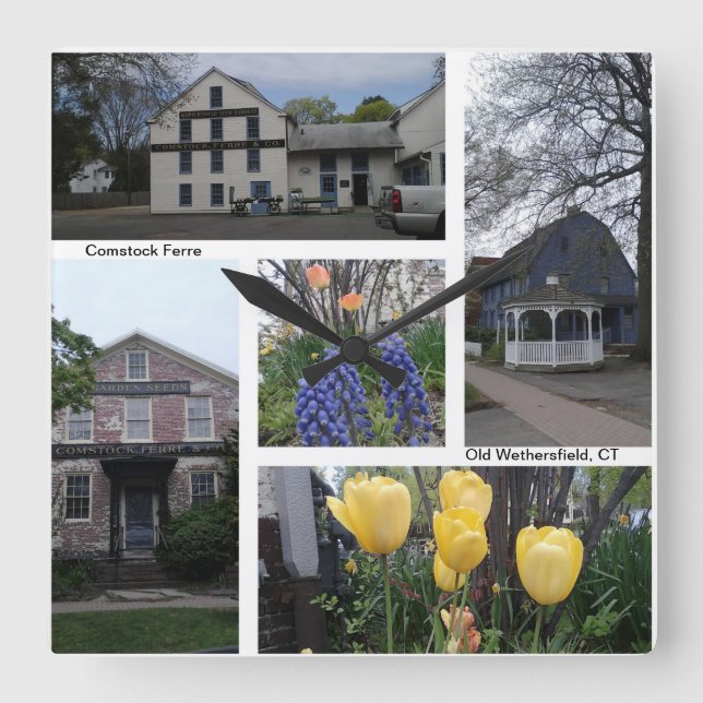 Old Wethersfield CT -Comstock Ferre Wall Clock (Front)