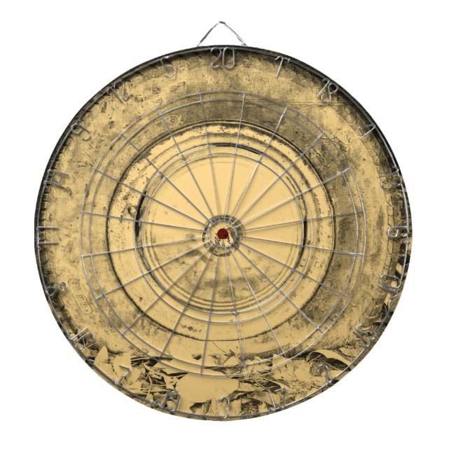 Old wheel of classic car #2 dart board (Front)