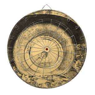 Old wheel of classic car dart board
