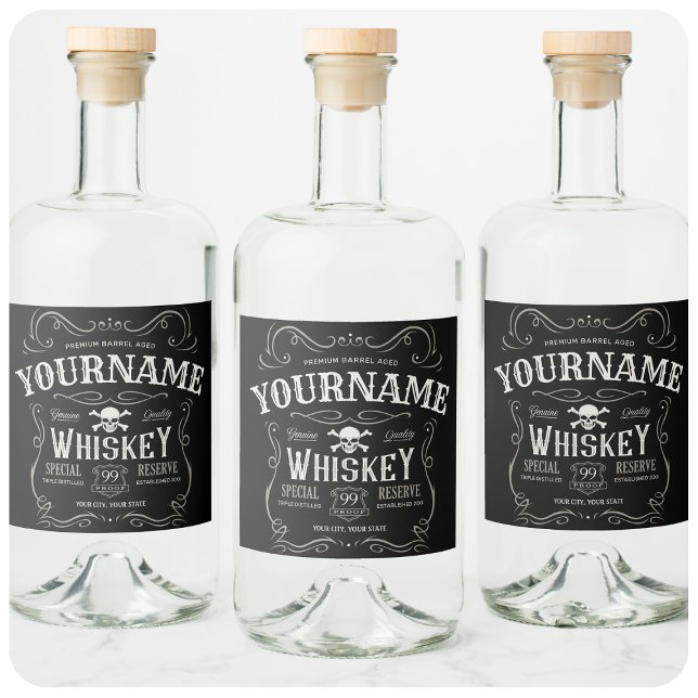 Old Whiskey Label Personalized Vintage Liquor Bar  (Creator Uploaded)