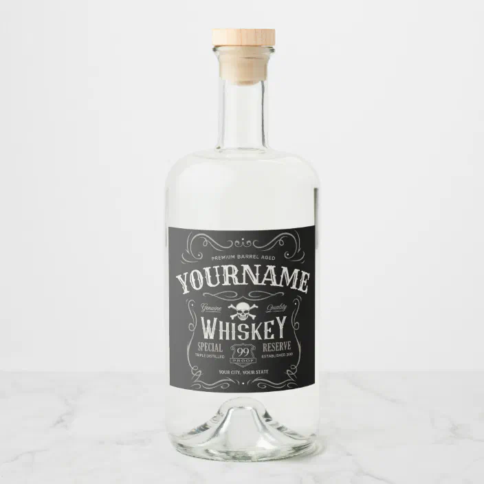 Old Whiskey Label Personalized Vintage Liquor Bar | Zazzle.com