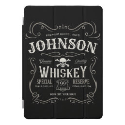 Old Whiskey Label Personalized Vintage Liquor Bar  iPad Pro Cover