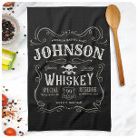 Old Whiskey Label Personalized Vintage Liquor Bar  Kitchen Towel<br><div class="desc">Old Whiskey Label Personalized Vintage Liquor Bar design...   Customize with your Name or Custom Text!</div>