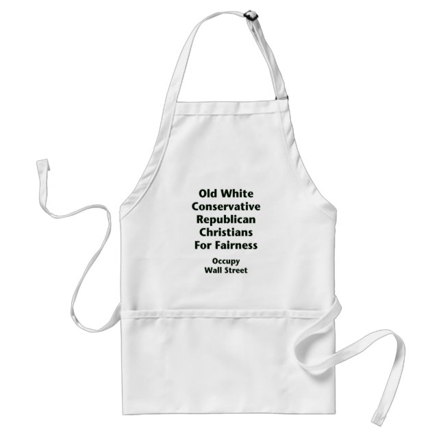 Old White Conservative Republicans For Fairness Adult Apron (Front)