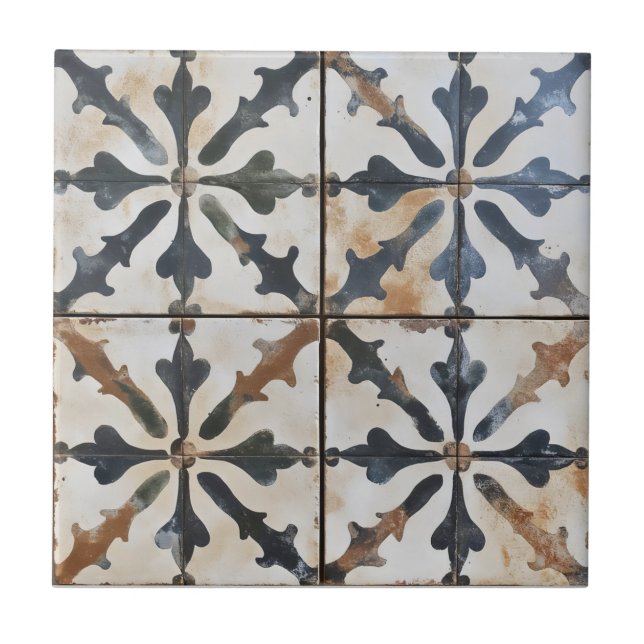 Old White Italian Tile Pattern (Front)