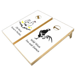 Old Wild West Hen and Rooster Set