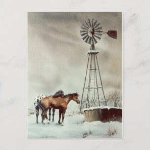 OLD WINDMILL by SHARON SHARPE Postcard