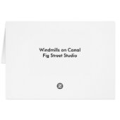 Old Windmill on field Cards (Back Horizontal)