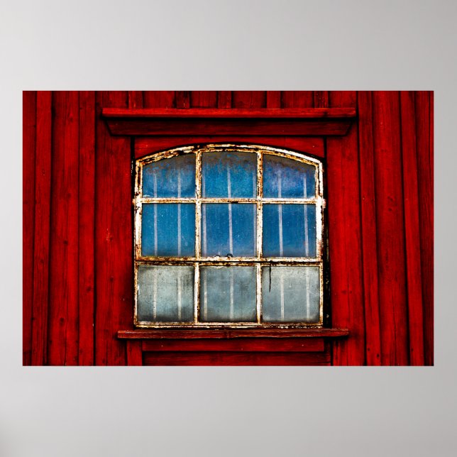 Old Window in Sweden Poster (Front)