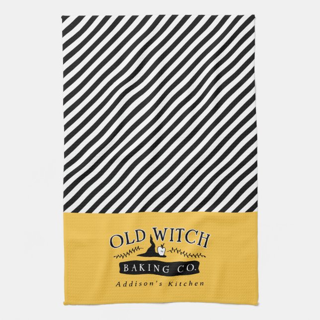 Old Witch Baking Company Personalized Kitchen Towel (Vertical)