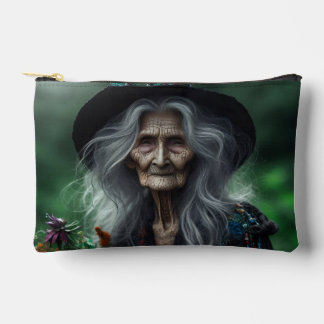 Old Witch Gathering Herbs for Potions  Accessory Pouch