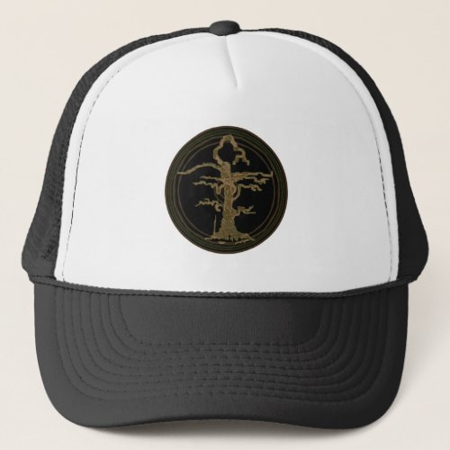 Old Withered Abstract Tree Brown Trucker Hat