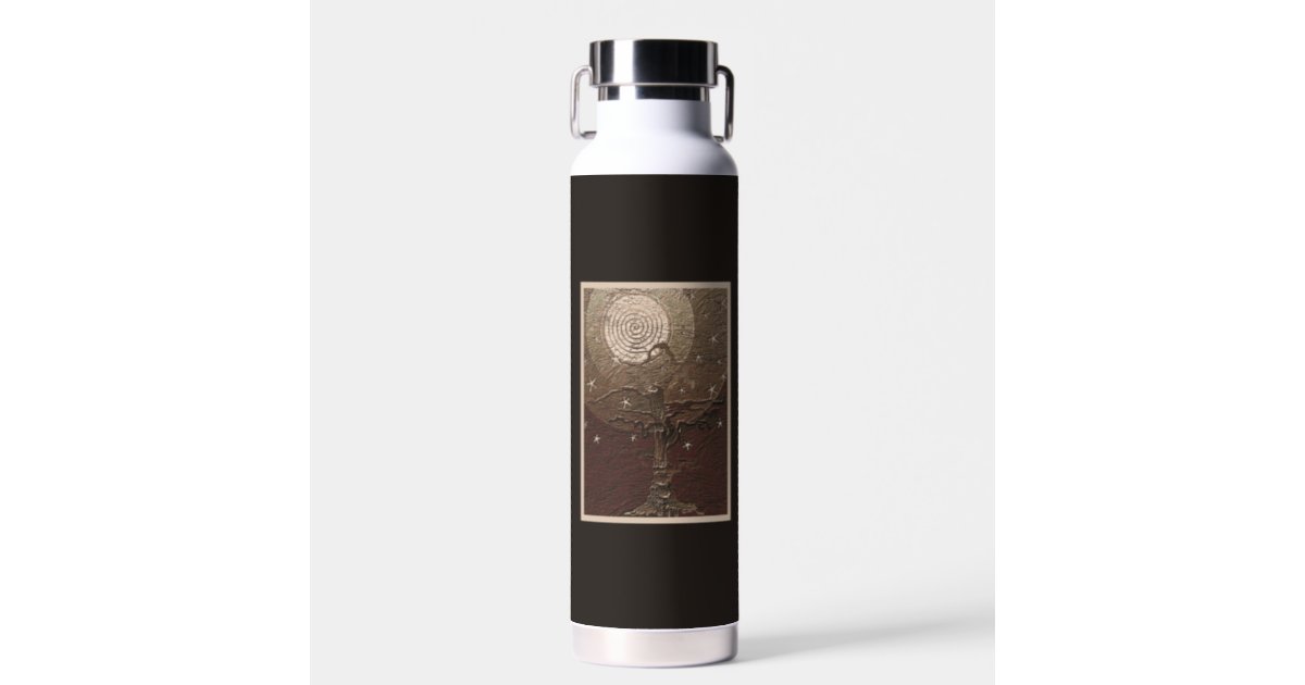 SMART THERMOS BOTTLE - LOVE MONOGRAM BROWN