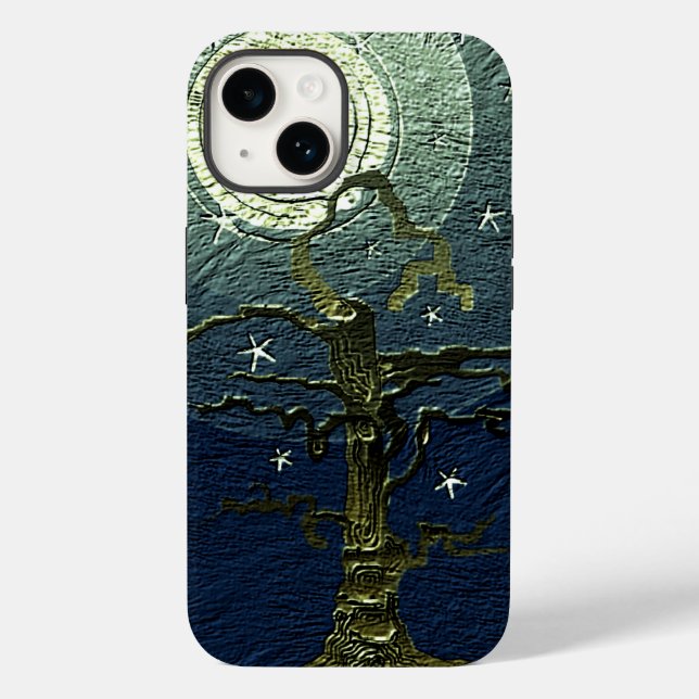 Old Withered Tree Moon & Stars  Case-Mate iPhone Case (Back)