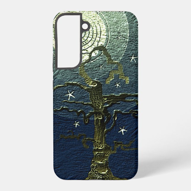 Old Withered Tree Moon & Stars   Samsung Galaxy Case (Back)