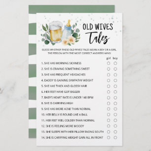Old Wives Tales Game Greenery Baby Is Brewing
