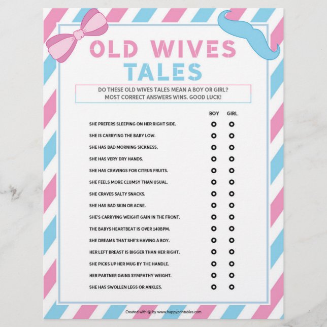 Old Wives Tales [Gender Surprise] Letterhead (Front)