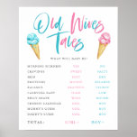 Old Wives Tales Ice Cream Party Sign at Zazzle