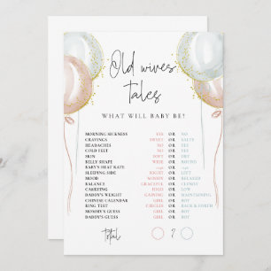 Old Wives Tales Pink & Blue Gender Reveal card