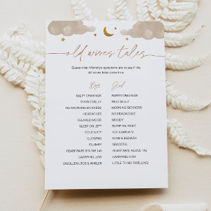 Old Wives Tales Twinkle Star Baby Shower Game Invitation