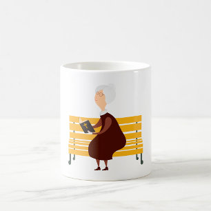 Old Woman Reading The Bible Coffee Mug