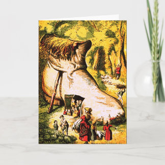 Old Woman who Lived in a Shoe Greeting Card