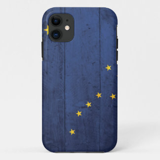 Old Wood Alaska Flag iPhone 11 Case