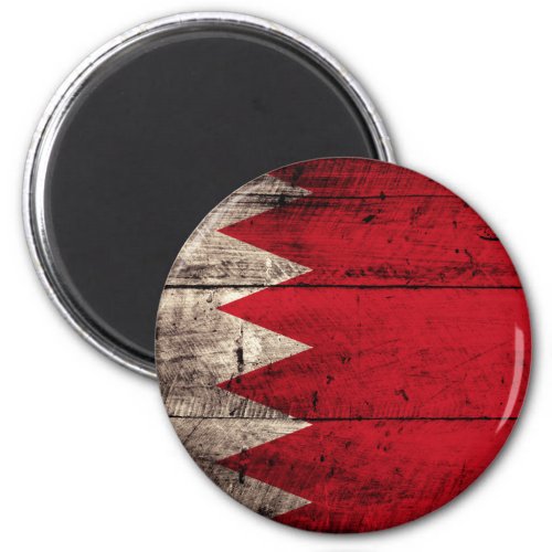 Old Wood Bahrain Flag Magnet