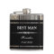 Old Wood Black BEST MAN Wedding Flask
