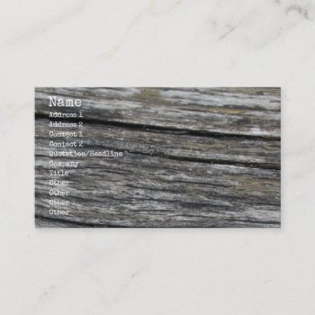 Old Wood Business Card by businesscardsforyou at Zazzle