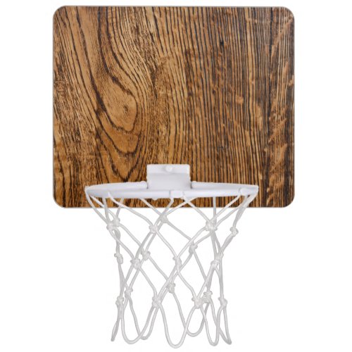 Old wood grain look mini basketball hoop