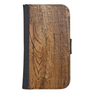 Old wood grain look wallet phone case for samsung galaxy s4