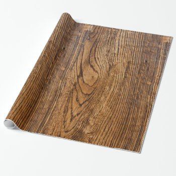Old Wood Grain Look Wrapping Paper by hildurbjorg at Zazzle