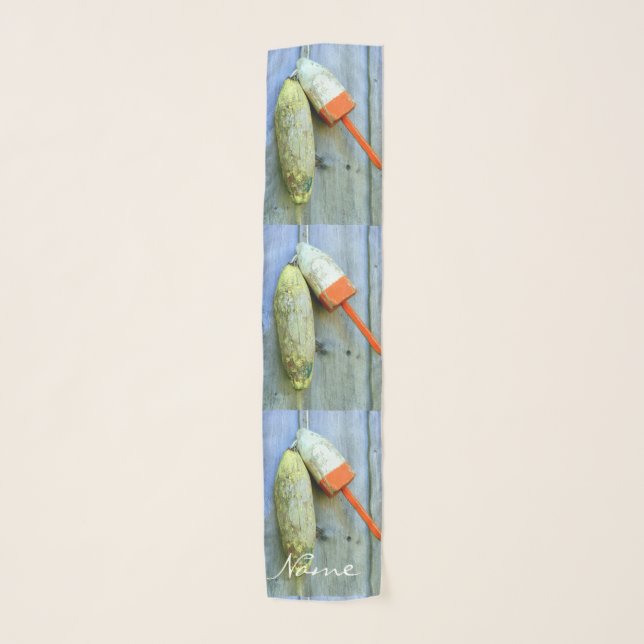 Old wood lobster buoys Thunder_Cove Scarf (Front)