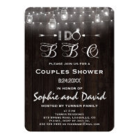 Old Wood Mason Jars String Lights I DO BBQ Card