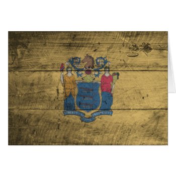 Old Wood New Jersey Flag; by FlagWare at Zazzle