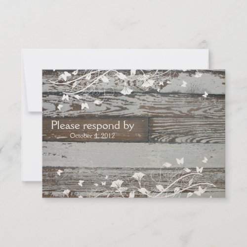 Old Wood RSVP with envelope