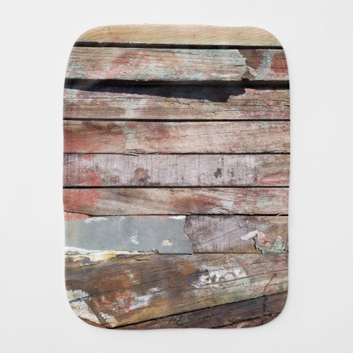 Old wood rustic boat wooden plank baby burp cloth