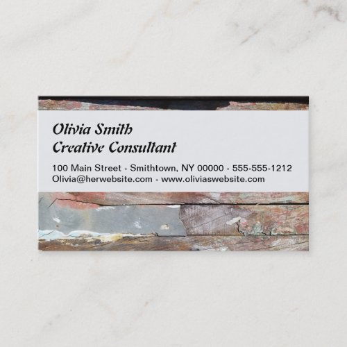 Old wood rustic boat wooden plank business card