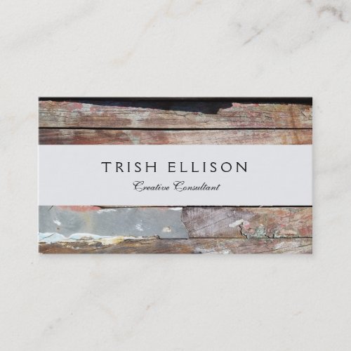 Old wood rustic boat wooden plank business card